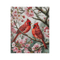 Cardinal Red Bird Microfiber Blanket