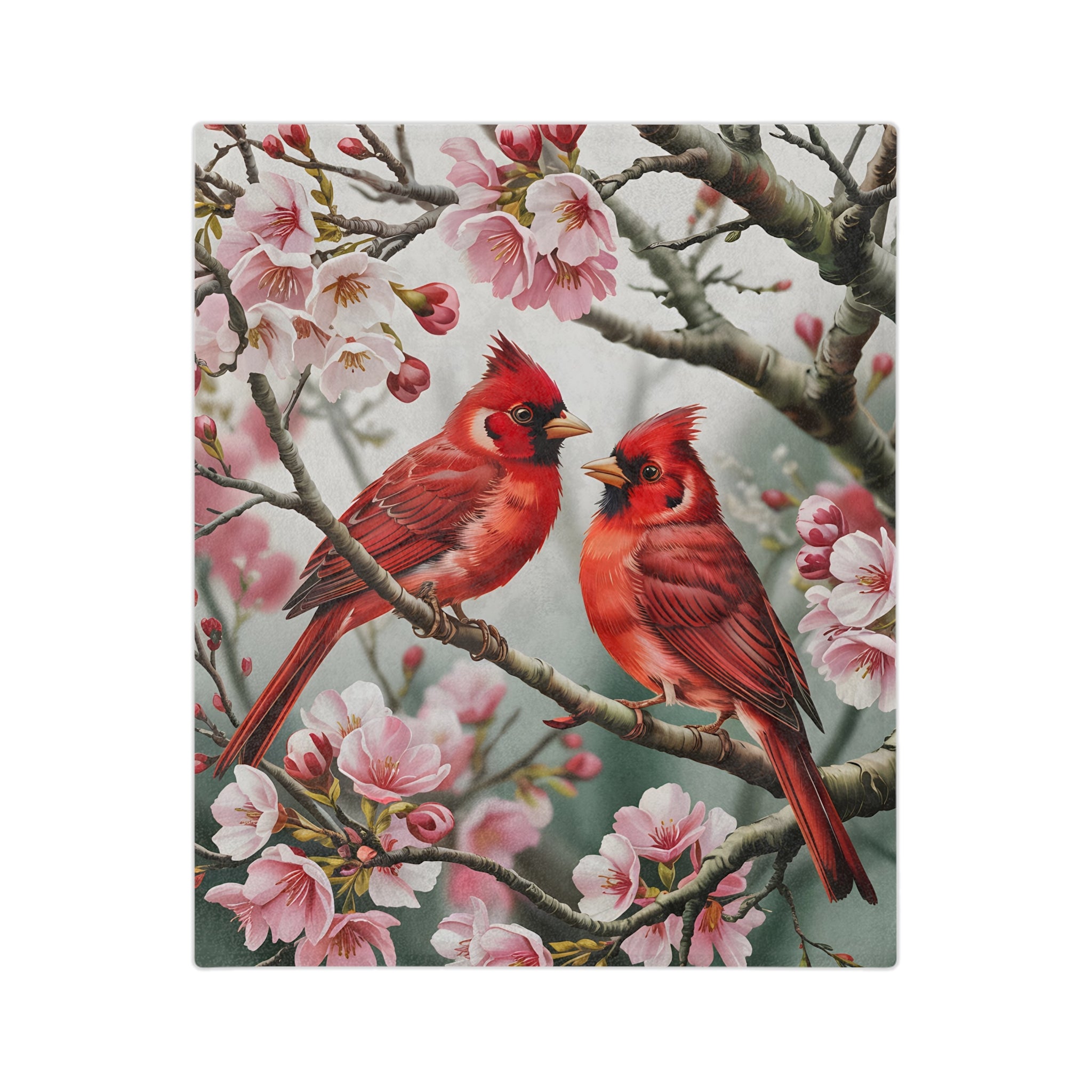 Cardinal Red Bird Microfiber Blanket