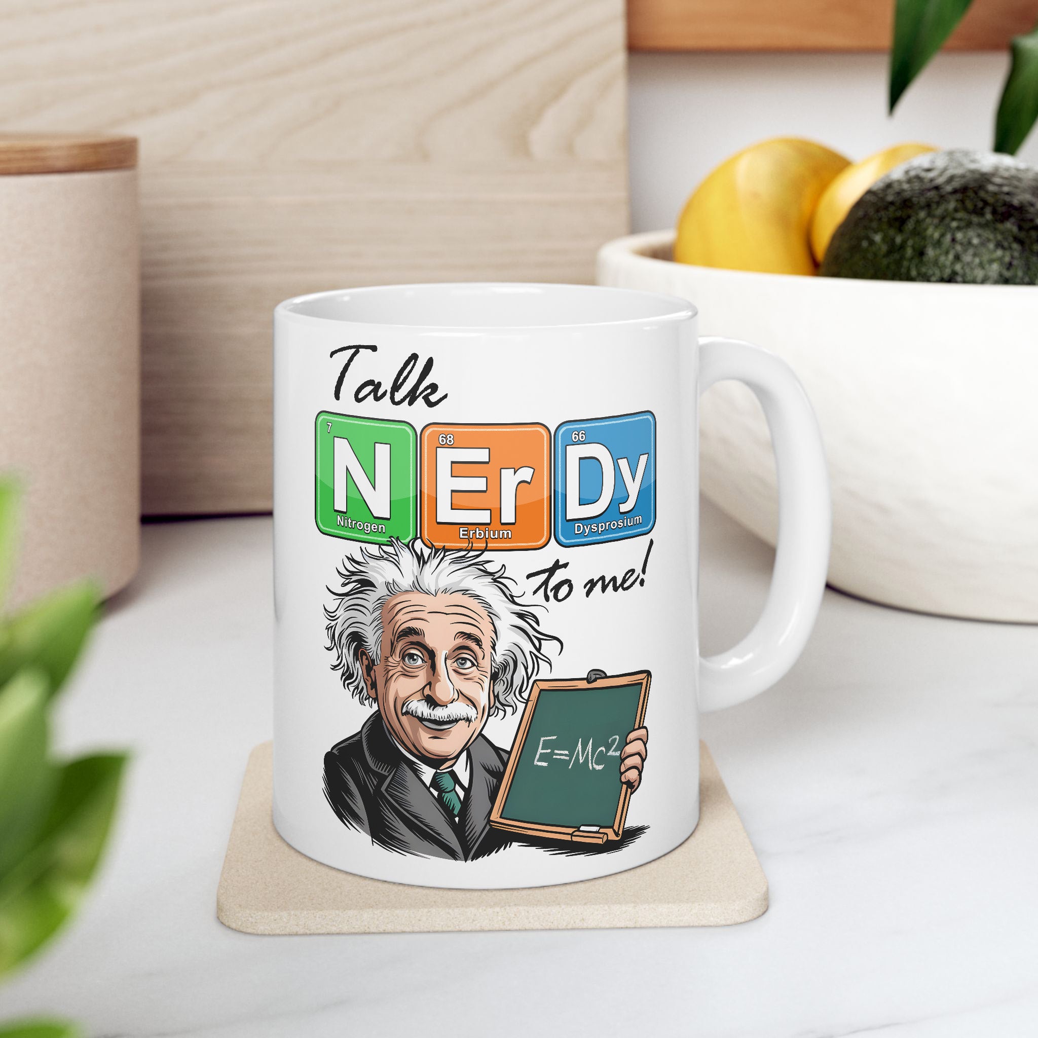 Talk Nerdy To Me Albert Einstein Coffee Mug