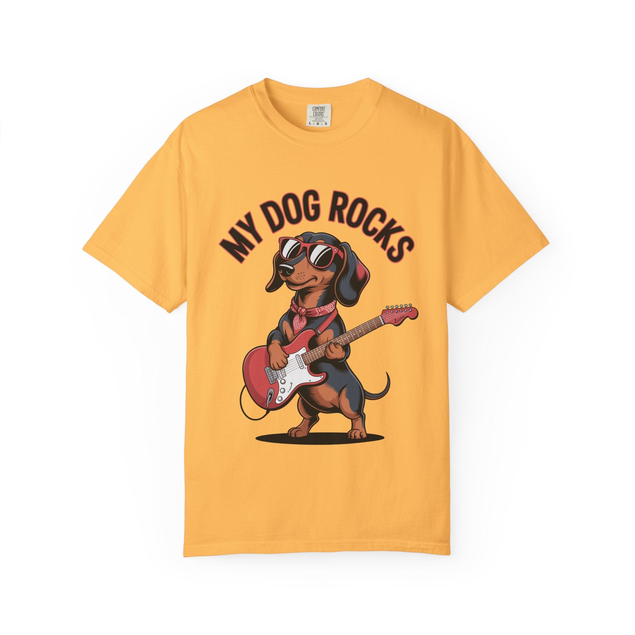 My Dog Rocks Tee, Dachshund Dog T-Shirt