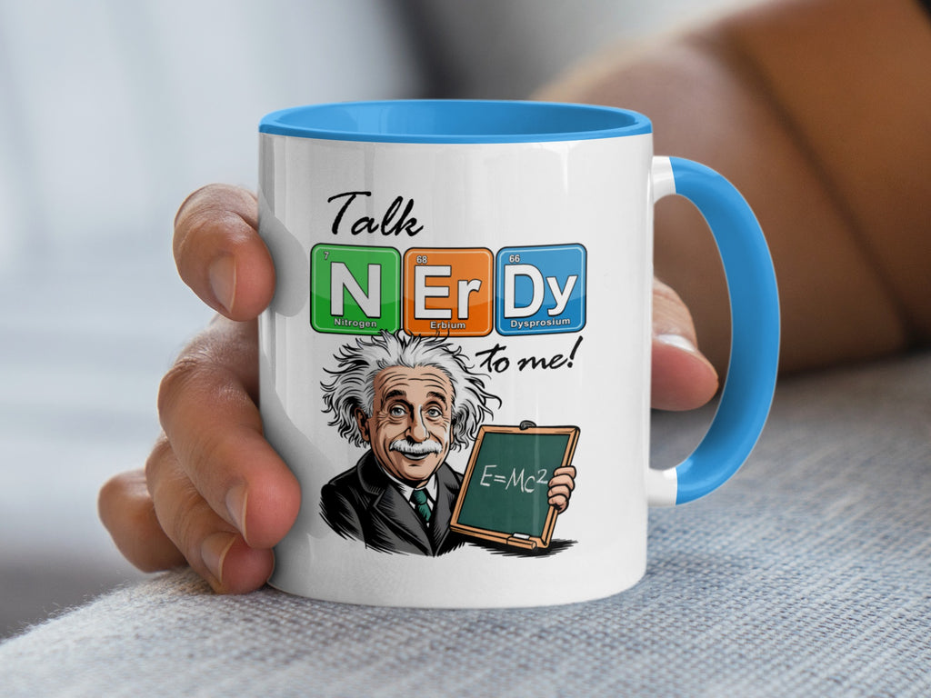 Talk Nerdy To Me Albert Einstein Coffee Mug
