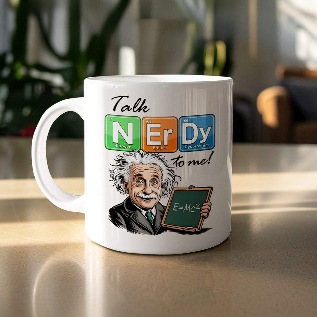 Talk Nerdy To Me Albert Einstein Coffee Mug