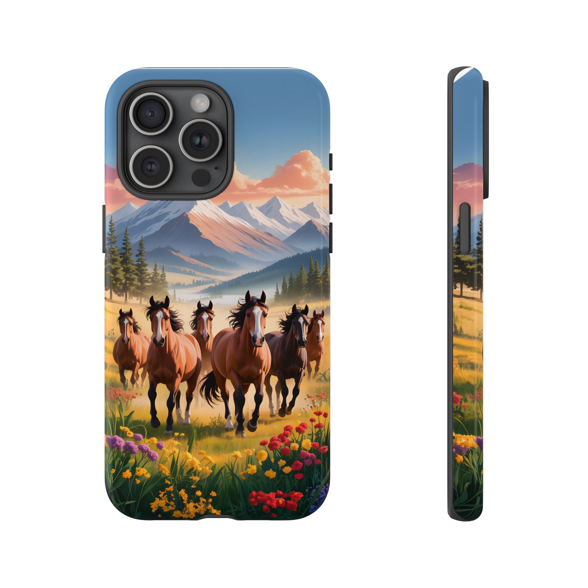 Colorful Wild Horses Smartphone Case