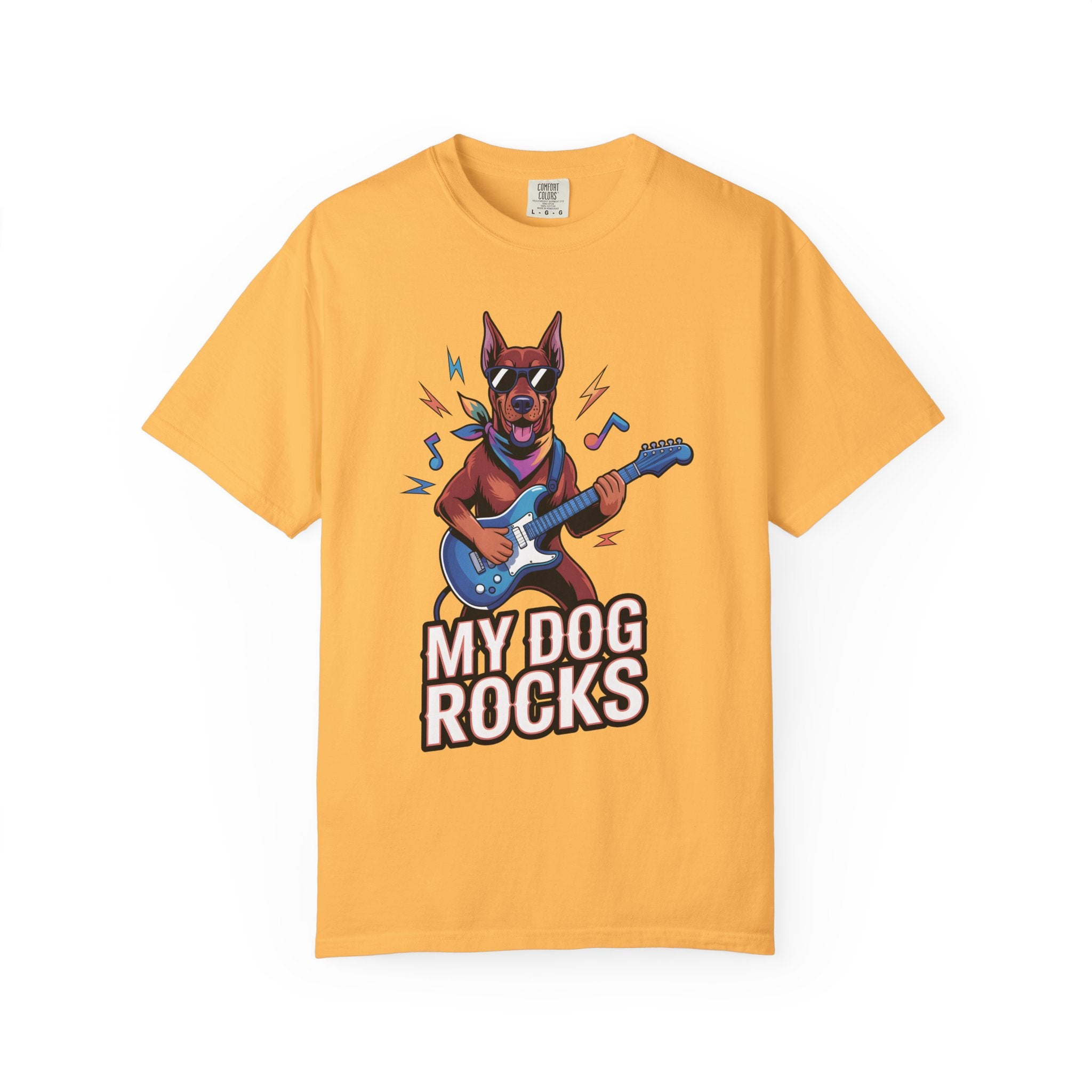 My Dog Rocks T-Shirts, Doberman Pinscher Guitar Tee