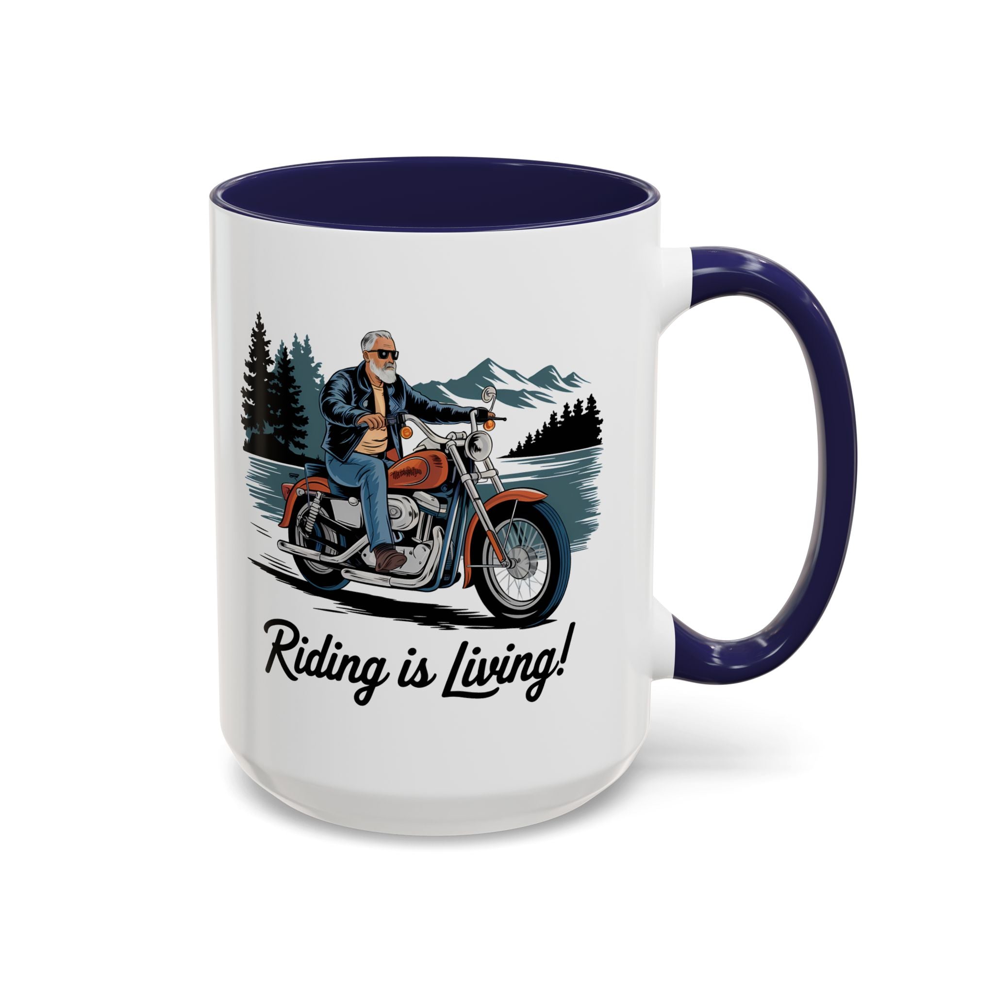 Riding is Living Motorcycle Enthusiast Coffee Cup
