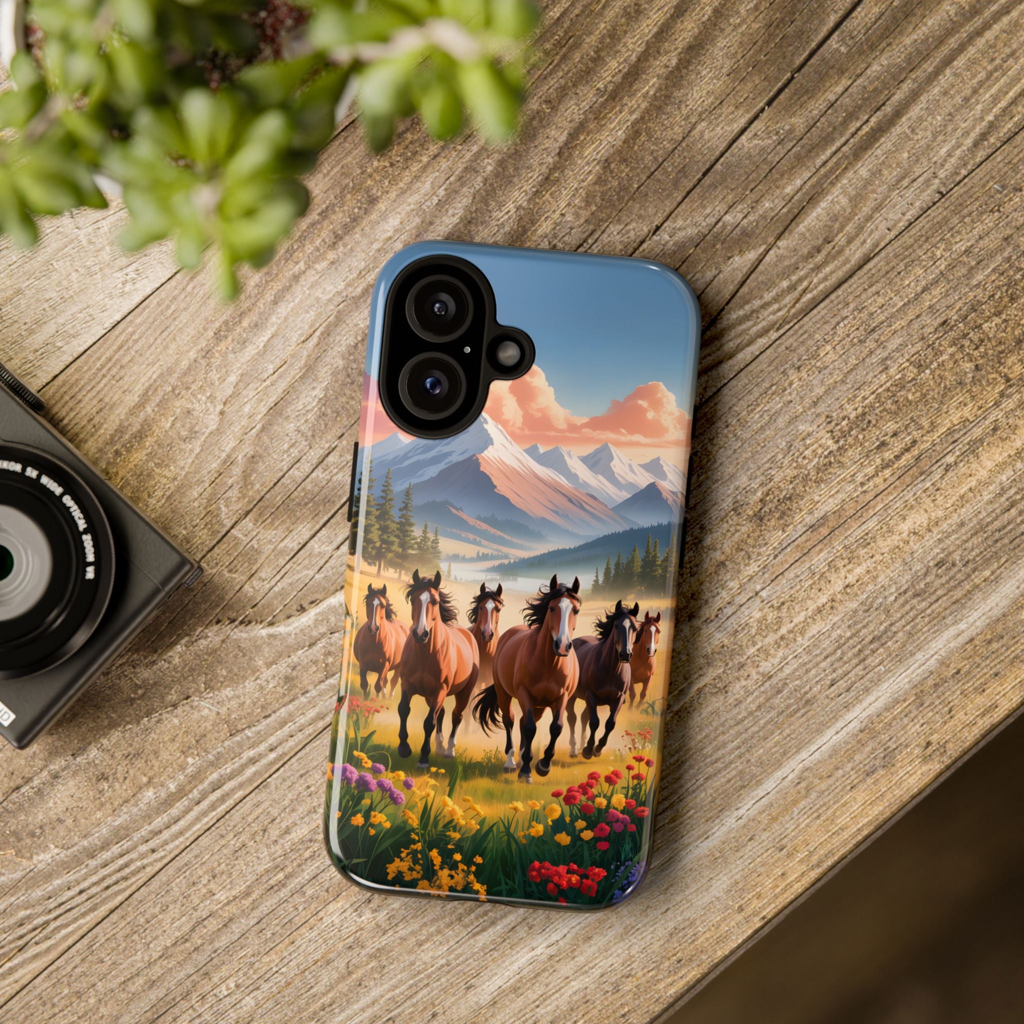 Colorful Wild Horses Smartphone Case