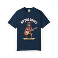 My Dog Rocks T-Shirt, Boxer Guitarist Graphic Tee
