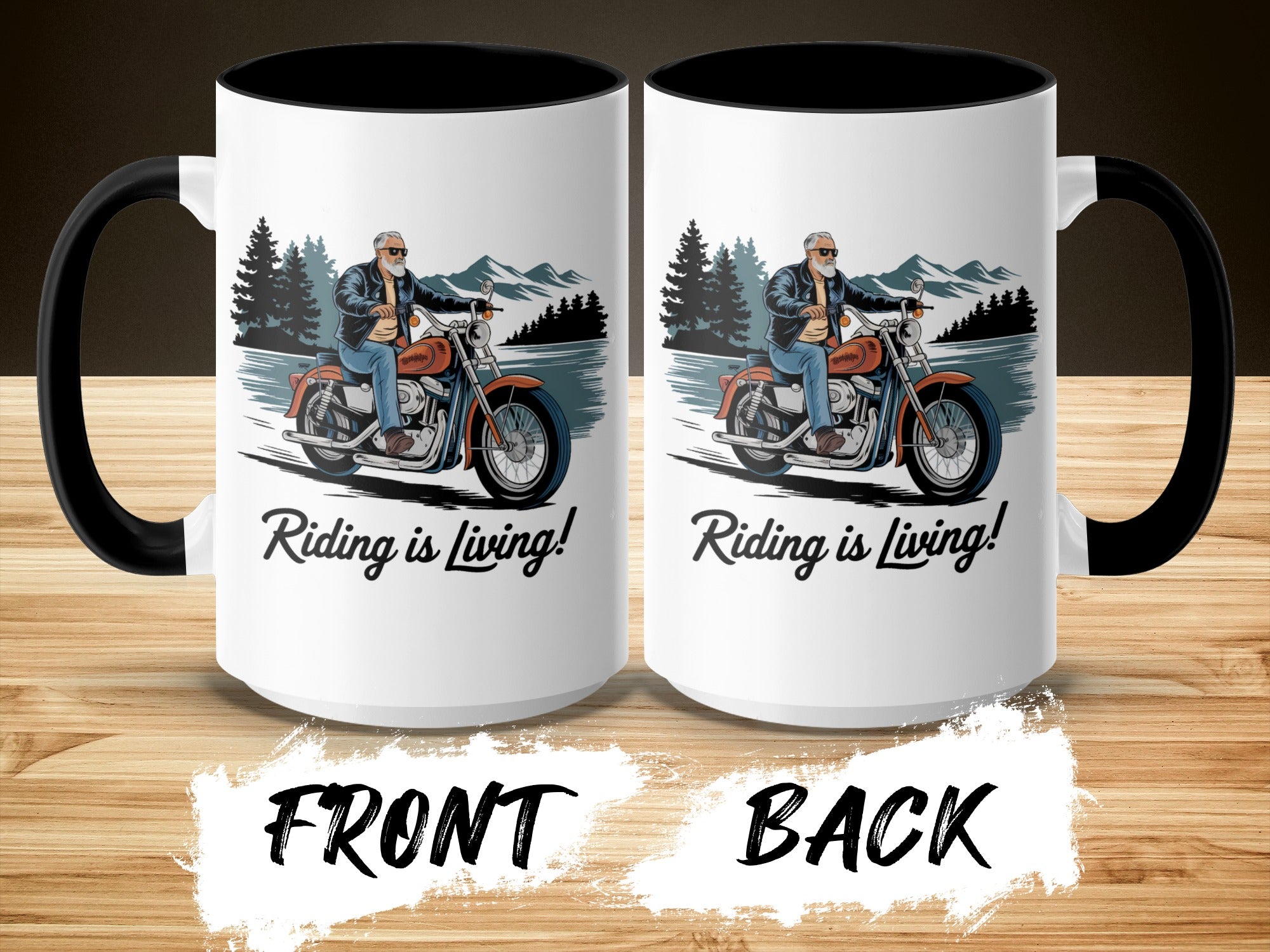 Riding is Living Motorcycle Enthusiast Coffee Cup
