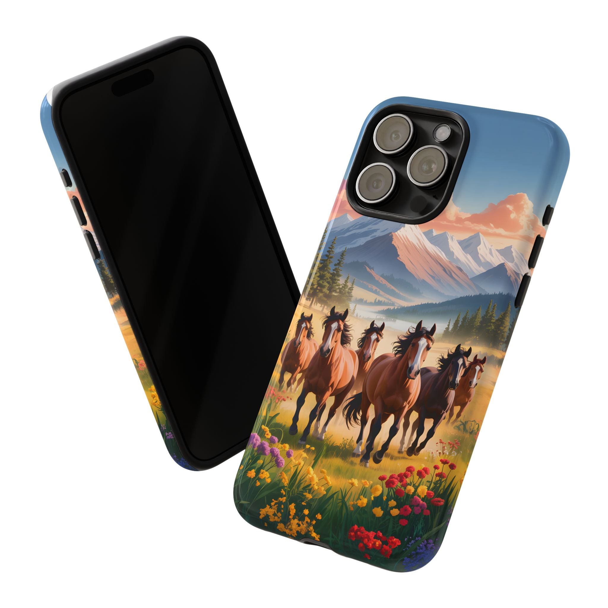 Colorful Wild Horses Smartphone Case