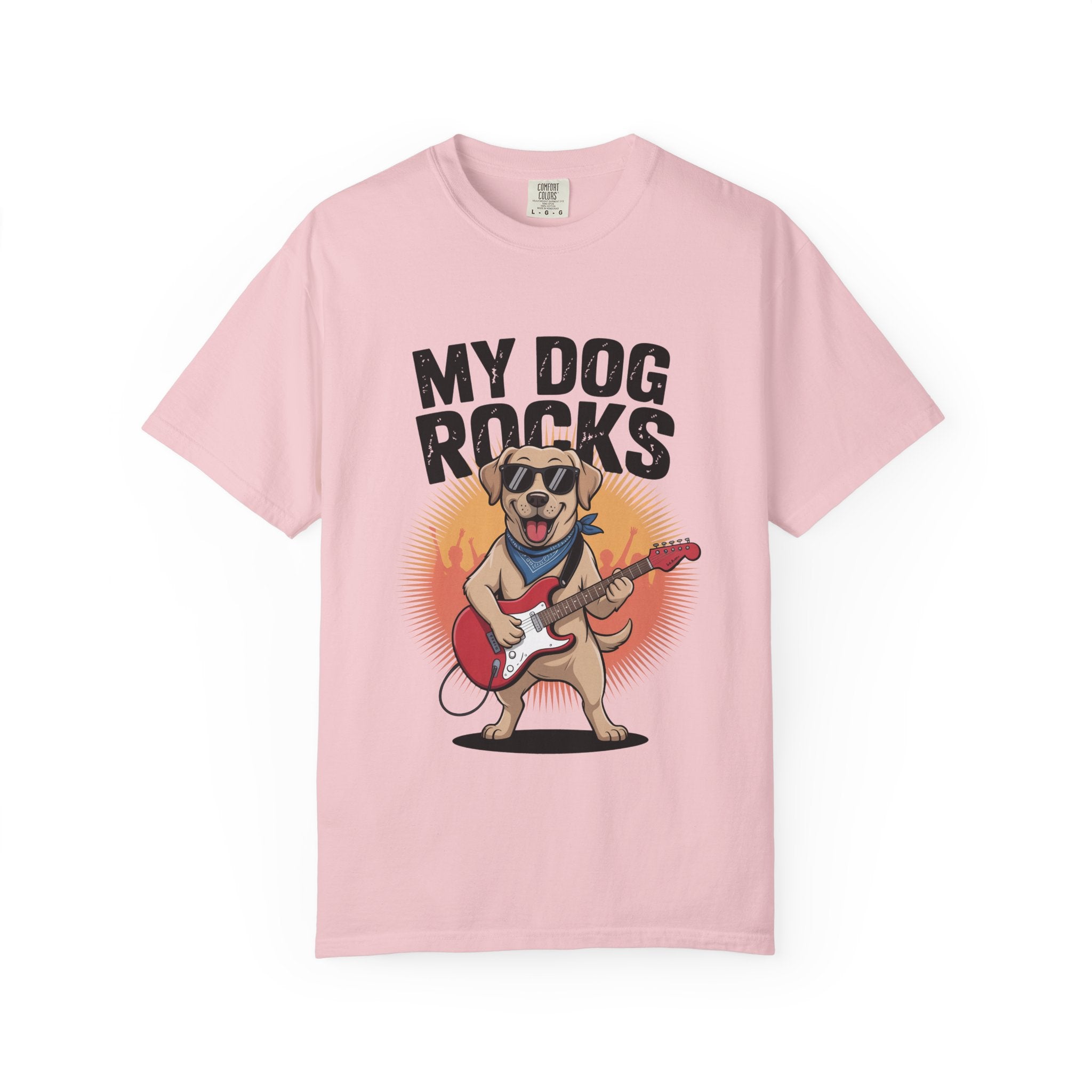 My Dog Rocks T-shirt | Labrador Retriever Playing Guitar Tee