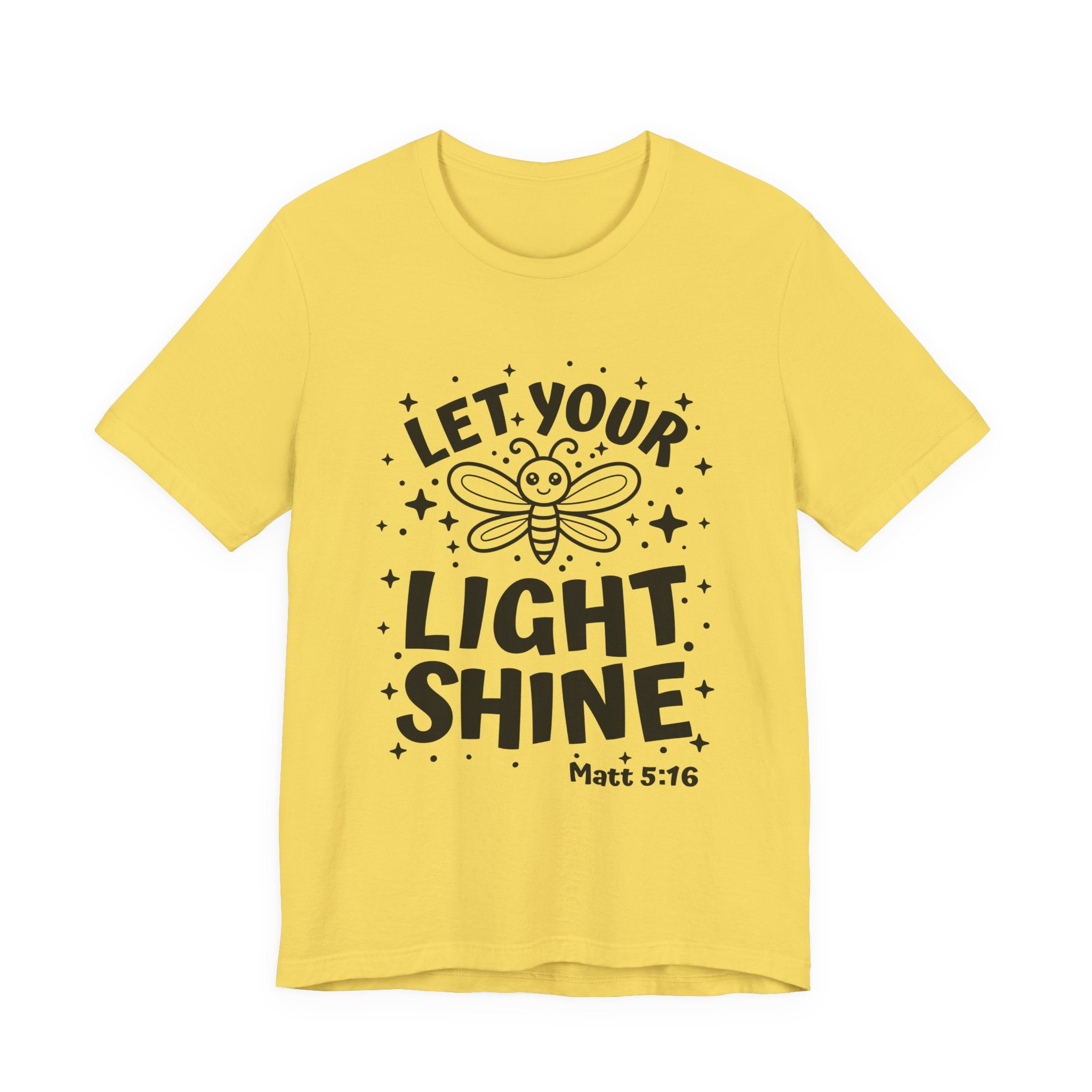 Let Your Light Shine Firefly T-shirt, Matthew 5 16 Christian Tee