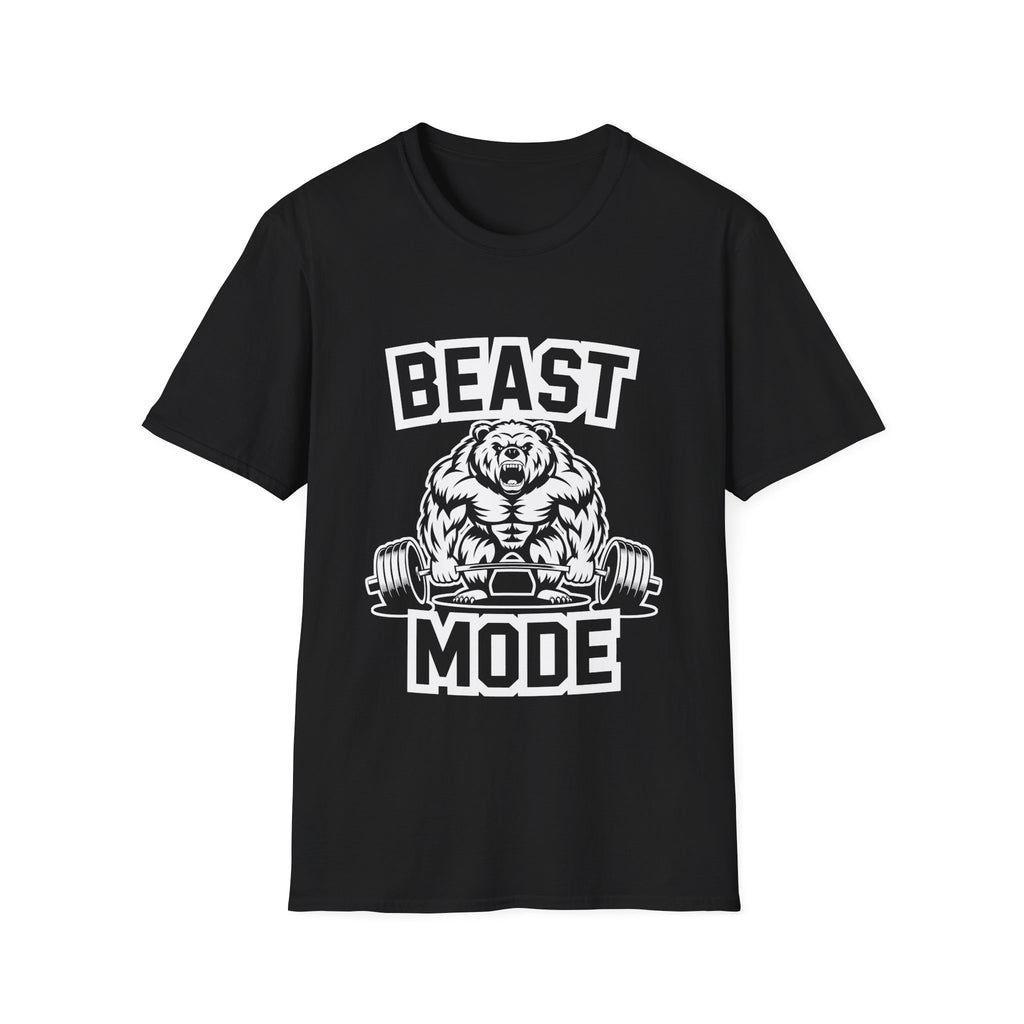 Beast Mode Exercise T-Shirt with a Bear Lifting Weights