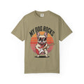 My Dog Rocks, French Bulldog Guitar T-Shirt