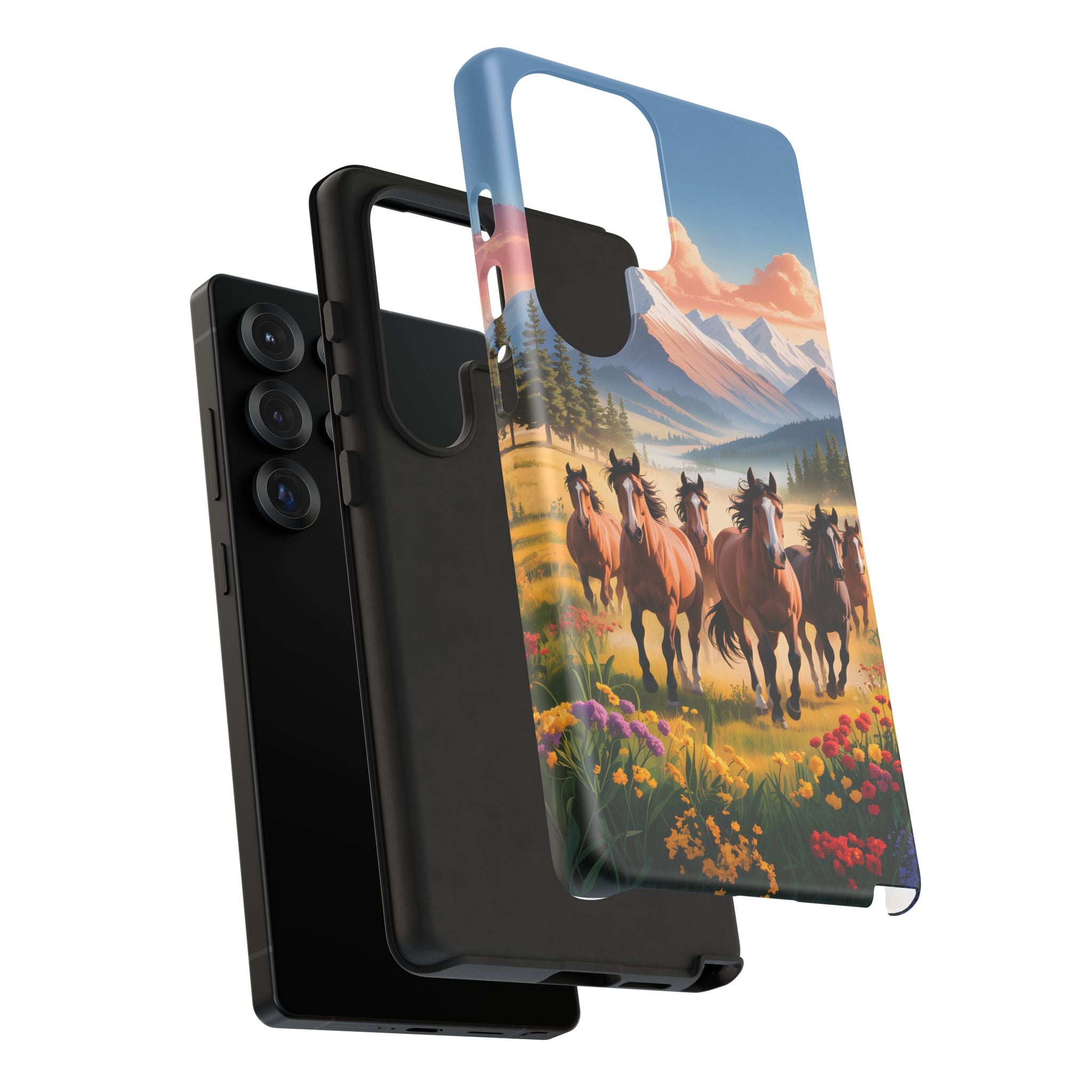 Colorful Wild Horses Smartphone Case