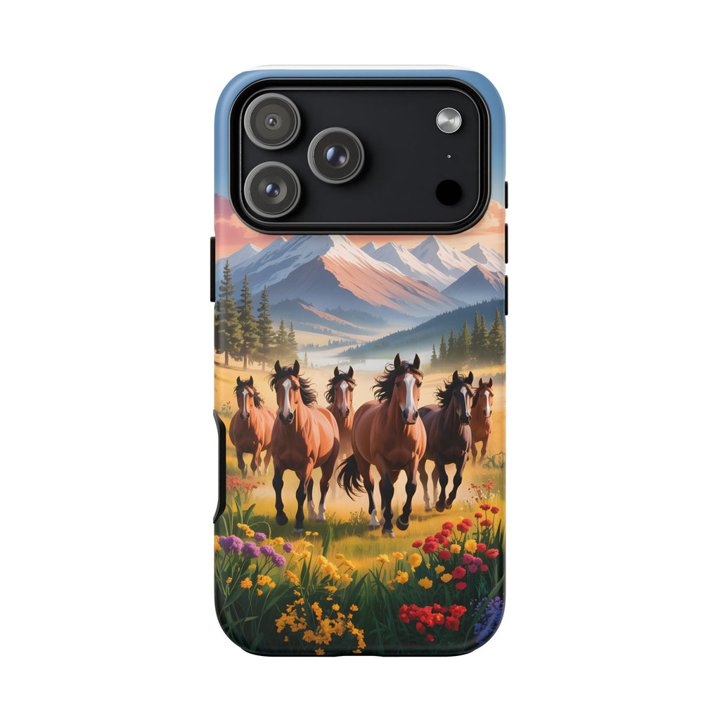 Colorful Wild Horses Smartphone Case