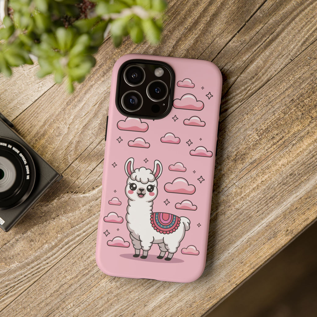 Llama Smartphone Case, Cute Pink Kawaii Llama Phone Cover