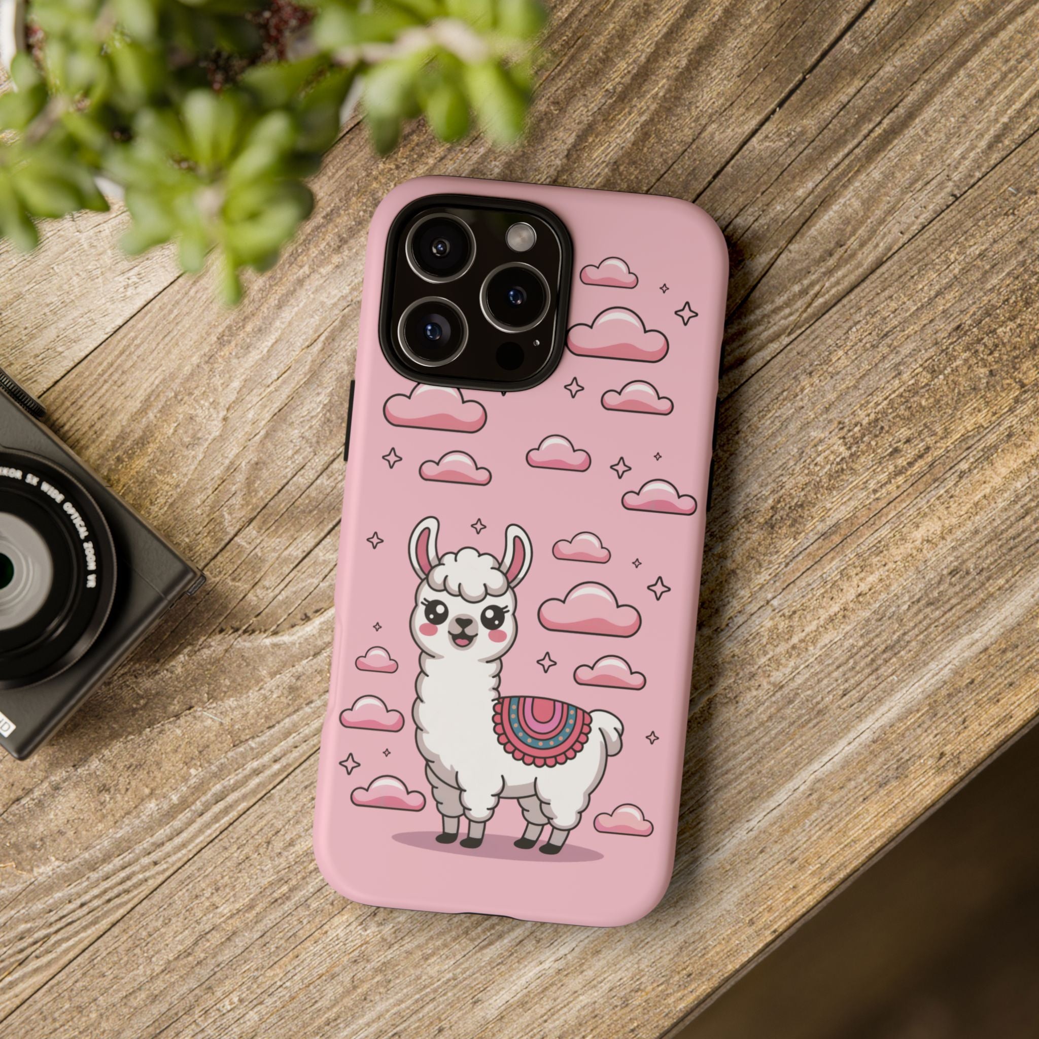 Llama Smartphone Case, Cute Pink Kawaii Llama Phone Cover