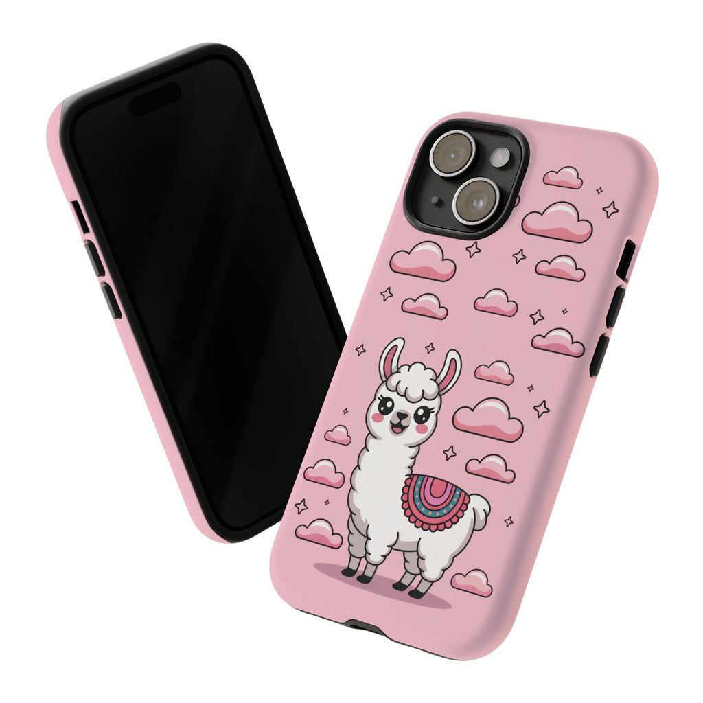 Llama Smartphone Case, Cute Pink Kawaii Llama Phone Cover