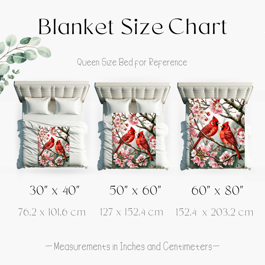 Cardinal Red Bird Microfiber Blanket
