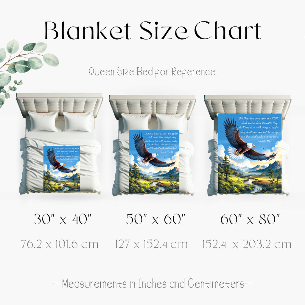 Isaiah 40:31 Microfiber Blanket, They That Wait Upon the LORD Shall Renew Their Strength