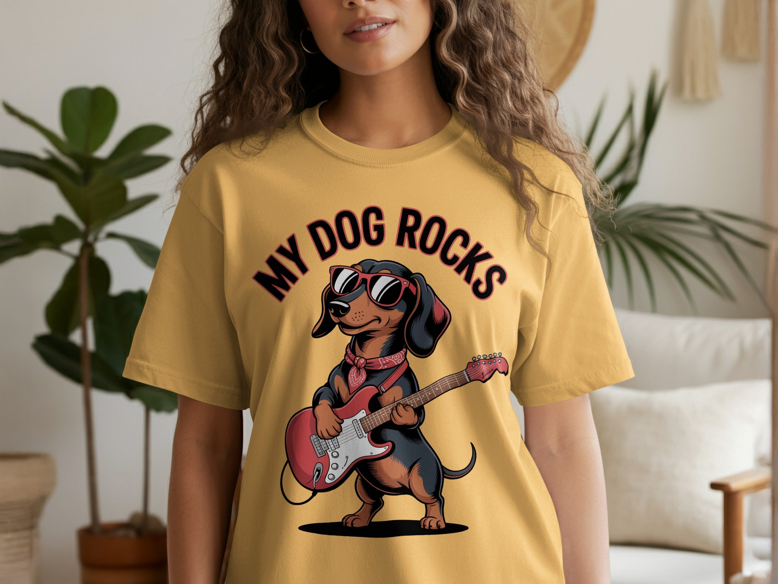 My Dog Rocks Tee, Dachshund Dog T-Shirt