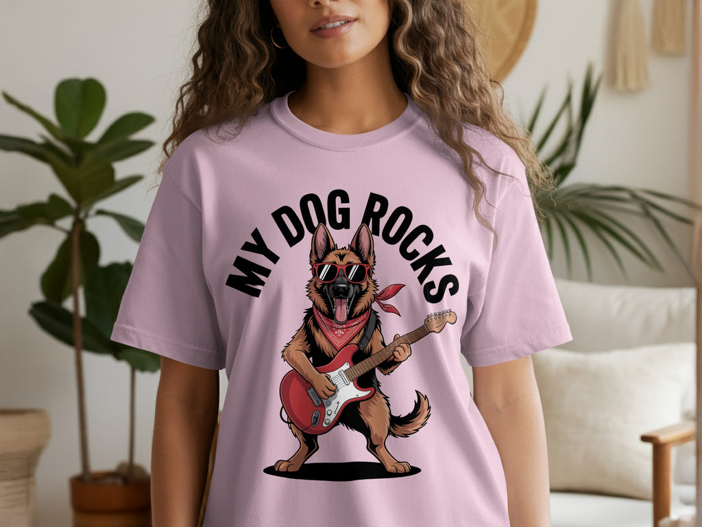 My Dog Rocks T-shirt | German Shepherd Rock & Roll Tee
