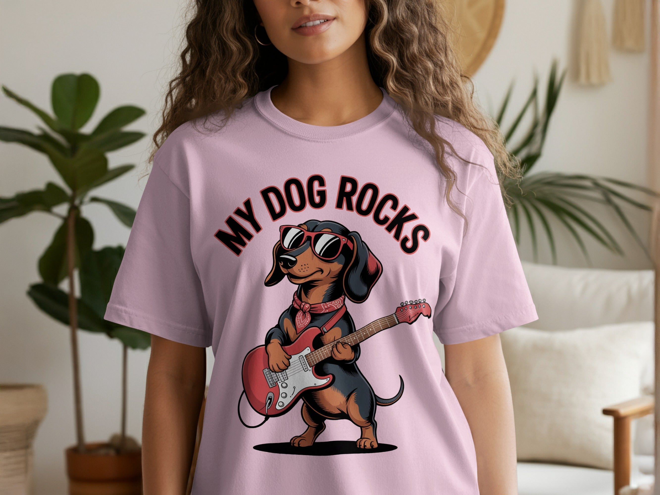 My Dog Rocks Tee, Dachshund Dog T-Shirt
