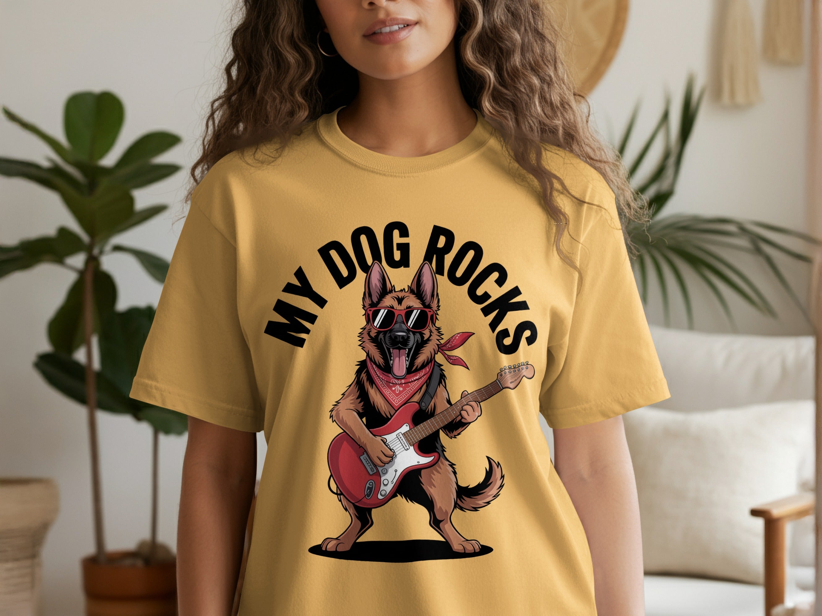 My Dog Rocks T-shirt | German Shepherd Rock & Roll Tee