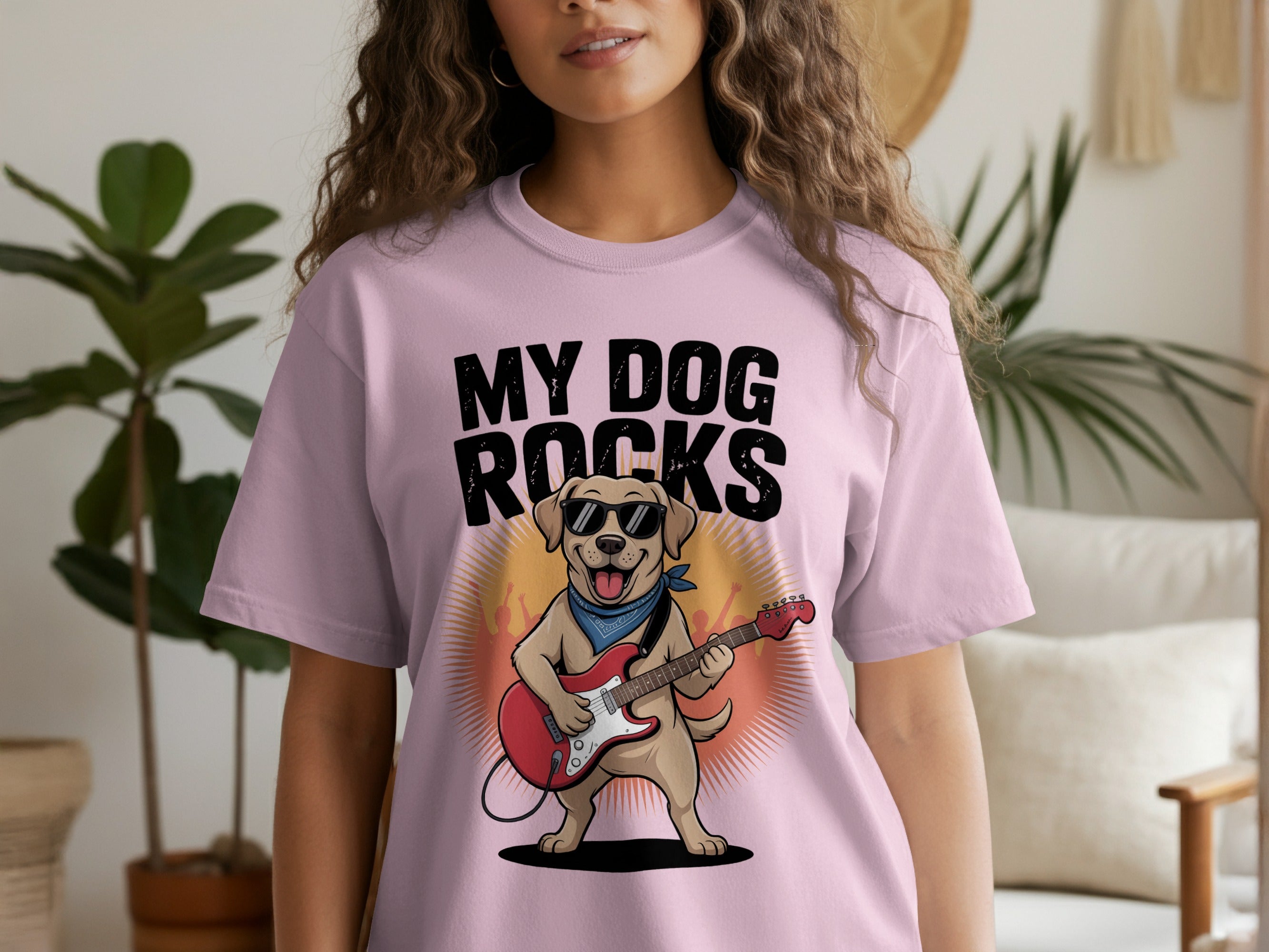 My Dog Rocks T-shirt | Labrador Retriever Playing Guitar Tee