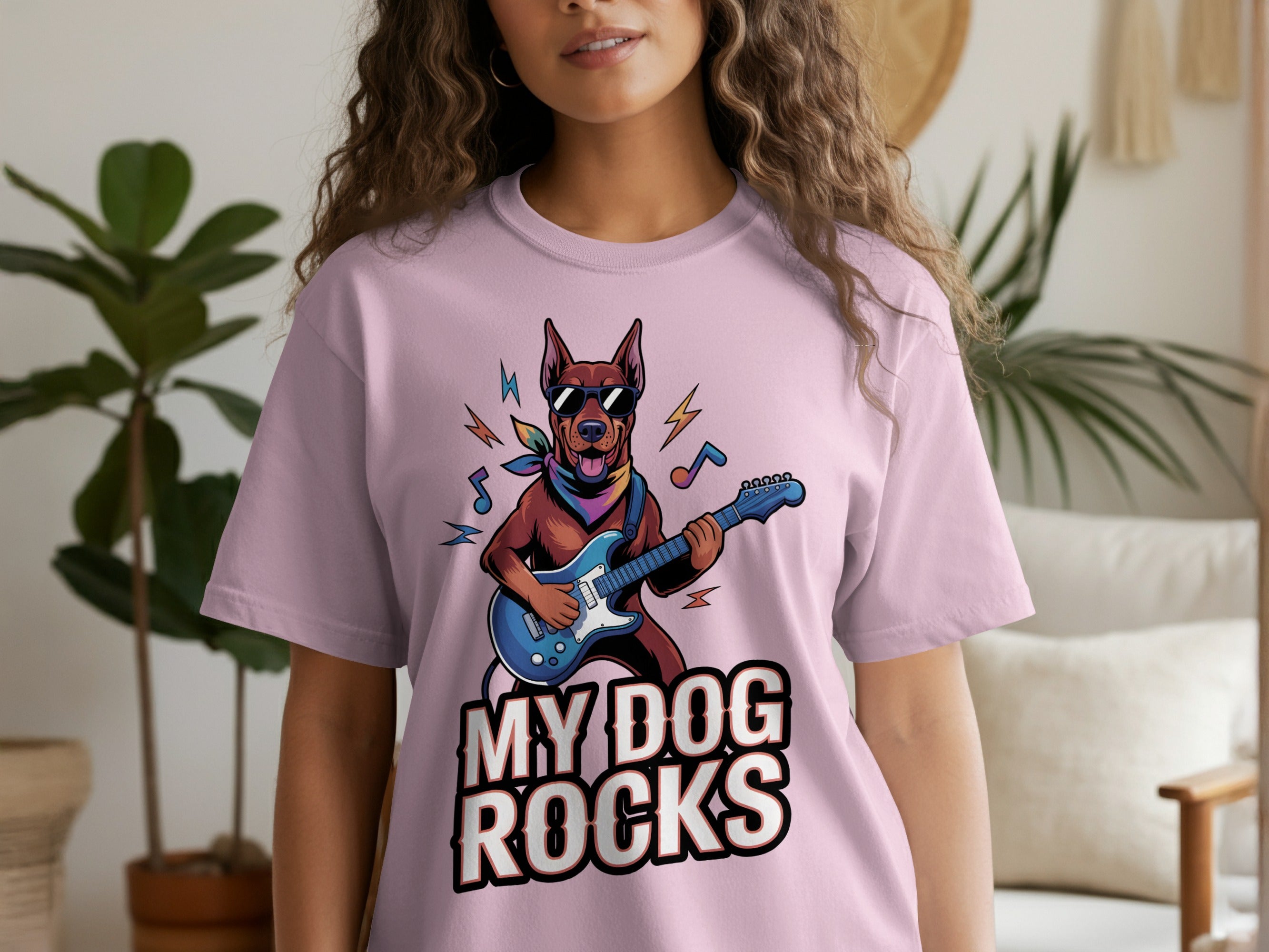 My Dog Rocks T-Shirts, Doberman Pinscher Guitar Tee