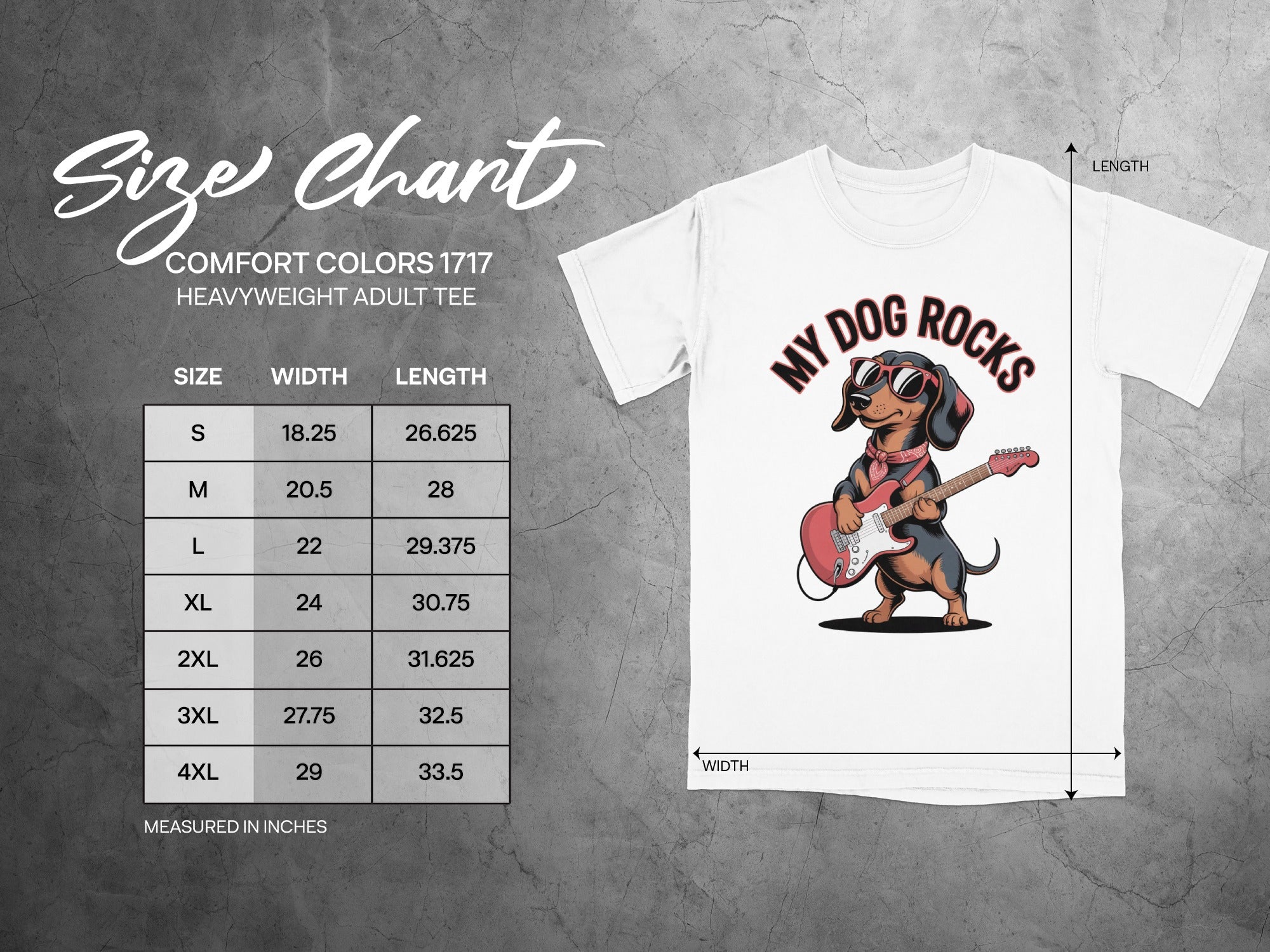 My Dog Rocks Tee, Dachshund Dog T-Shirt