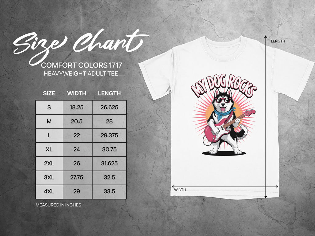 My Dog Rocks T-Shirt | Husky Playing Guitar Tee