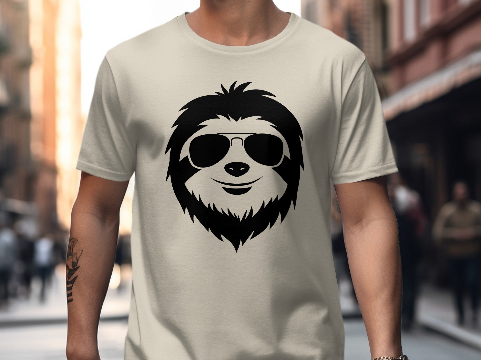 Sloth Wearing Sunglasses Graphic T-shirt