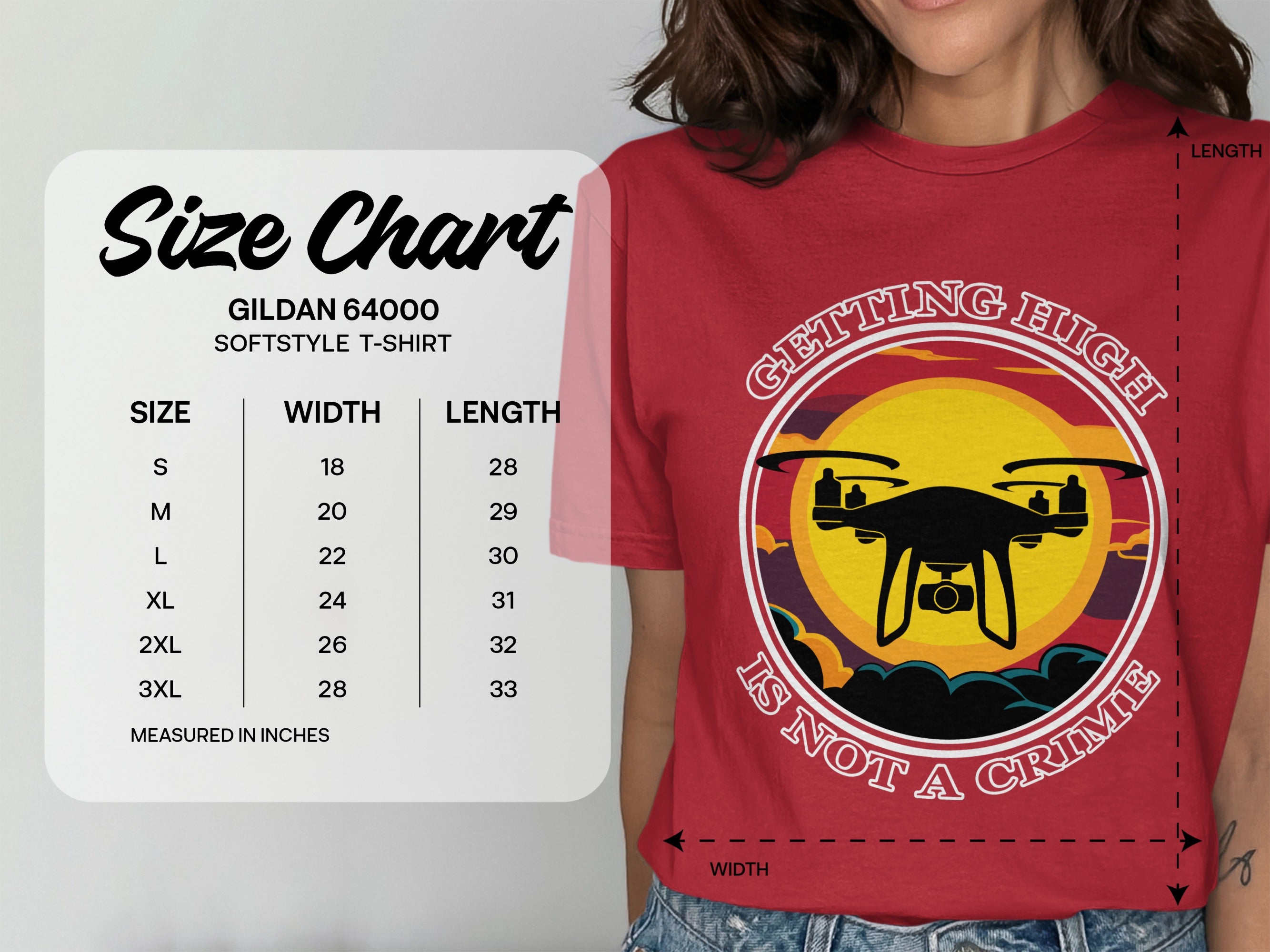 Getting High Is Not A Crime Funny Drone T-shirt