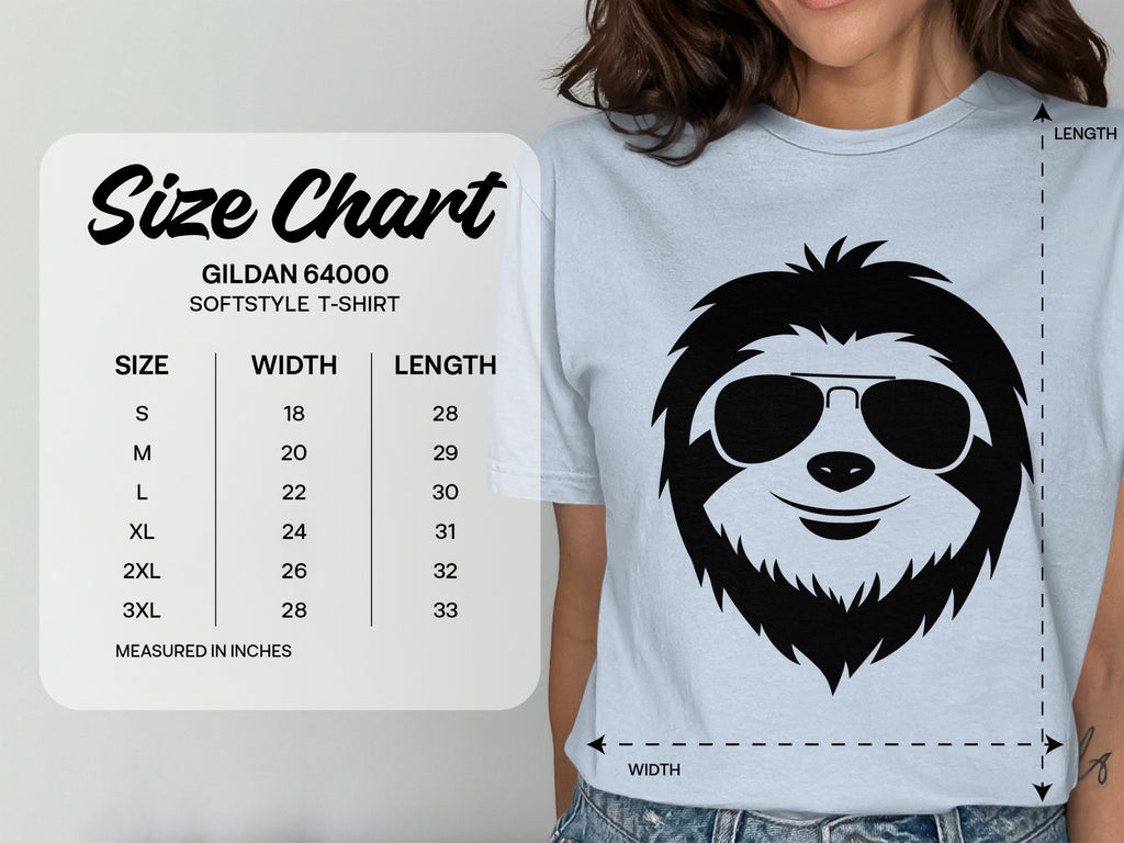 Sloth Wearing Sunglasses Graphic T-shirt