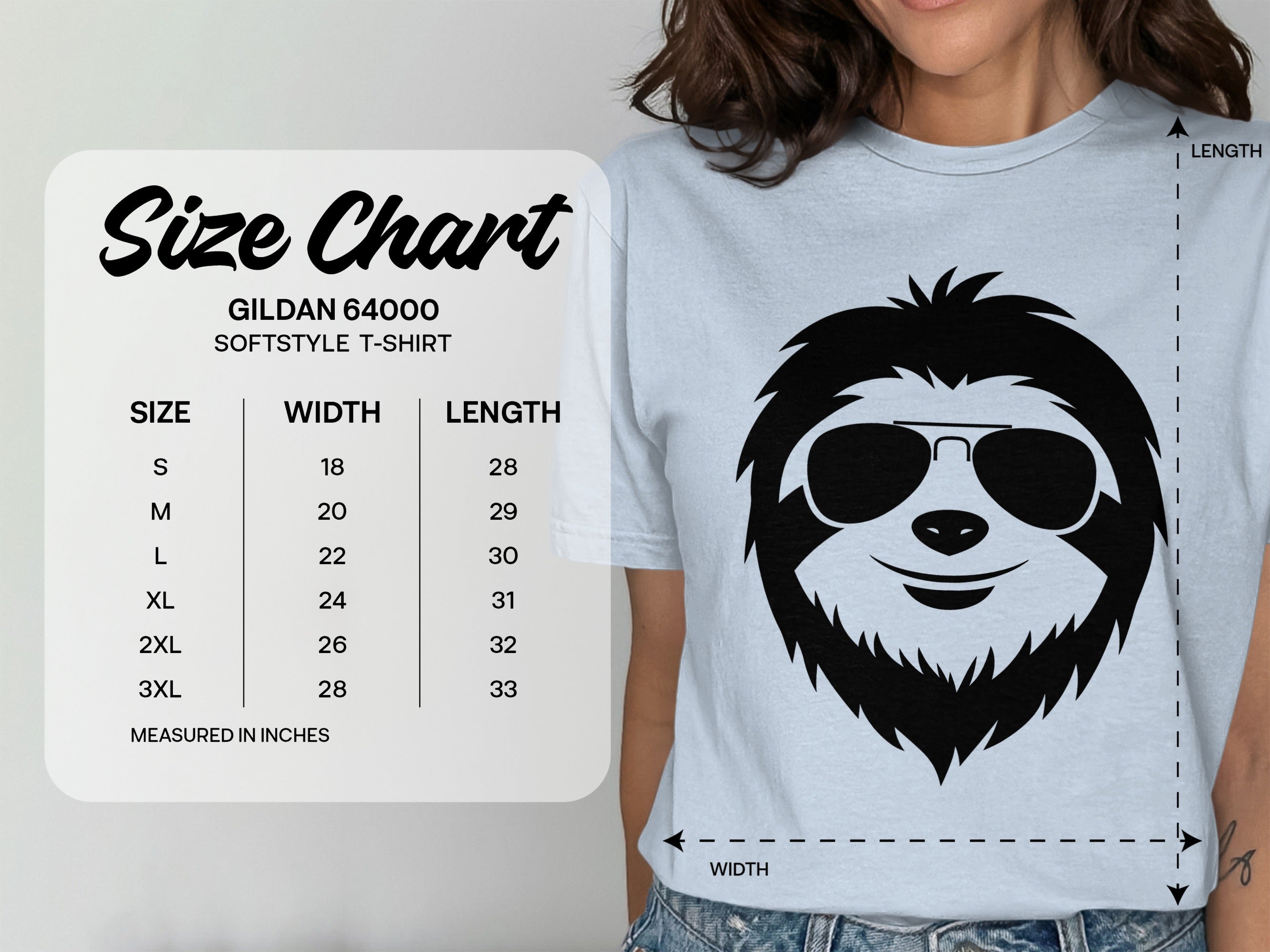 Sloth Wearing Sunglasses Graphic T-shirt
