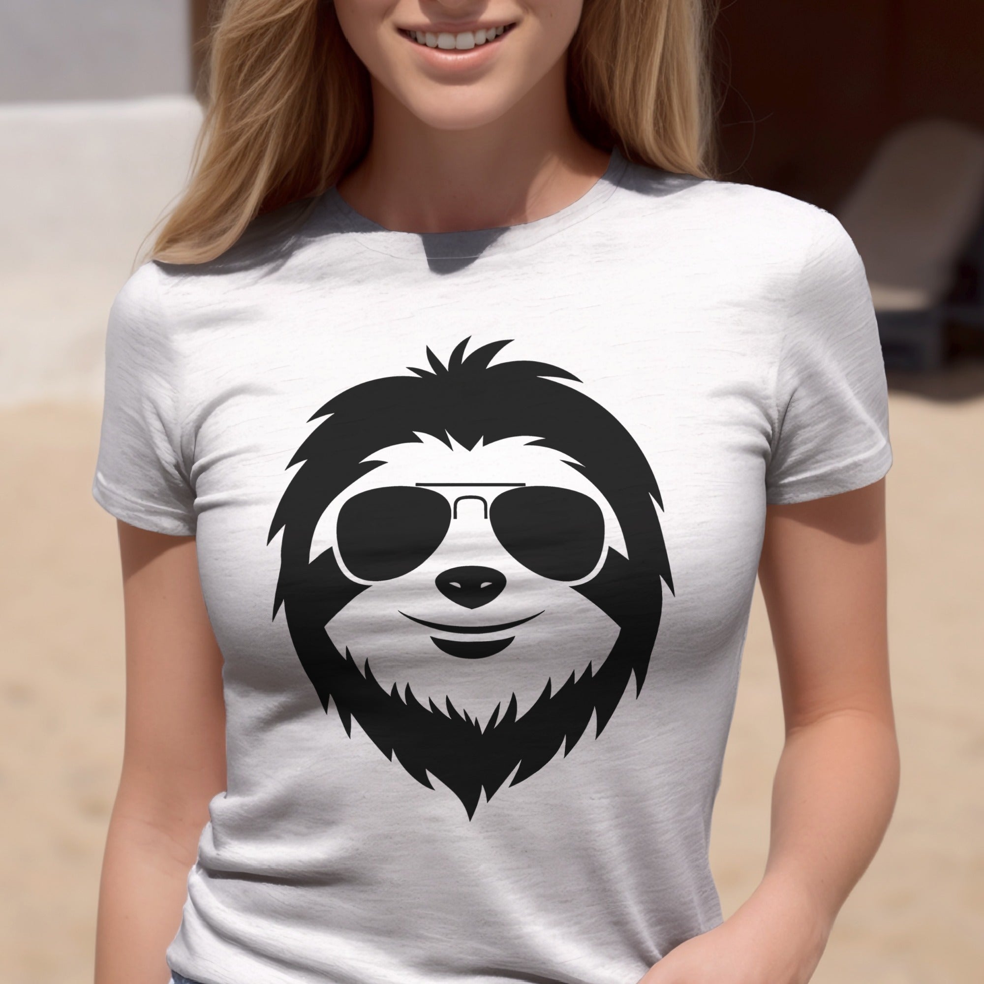 Sloth Wearing Sunglasses Graphic T-shirt