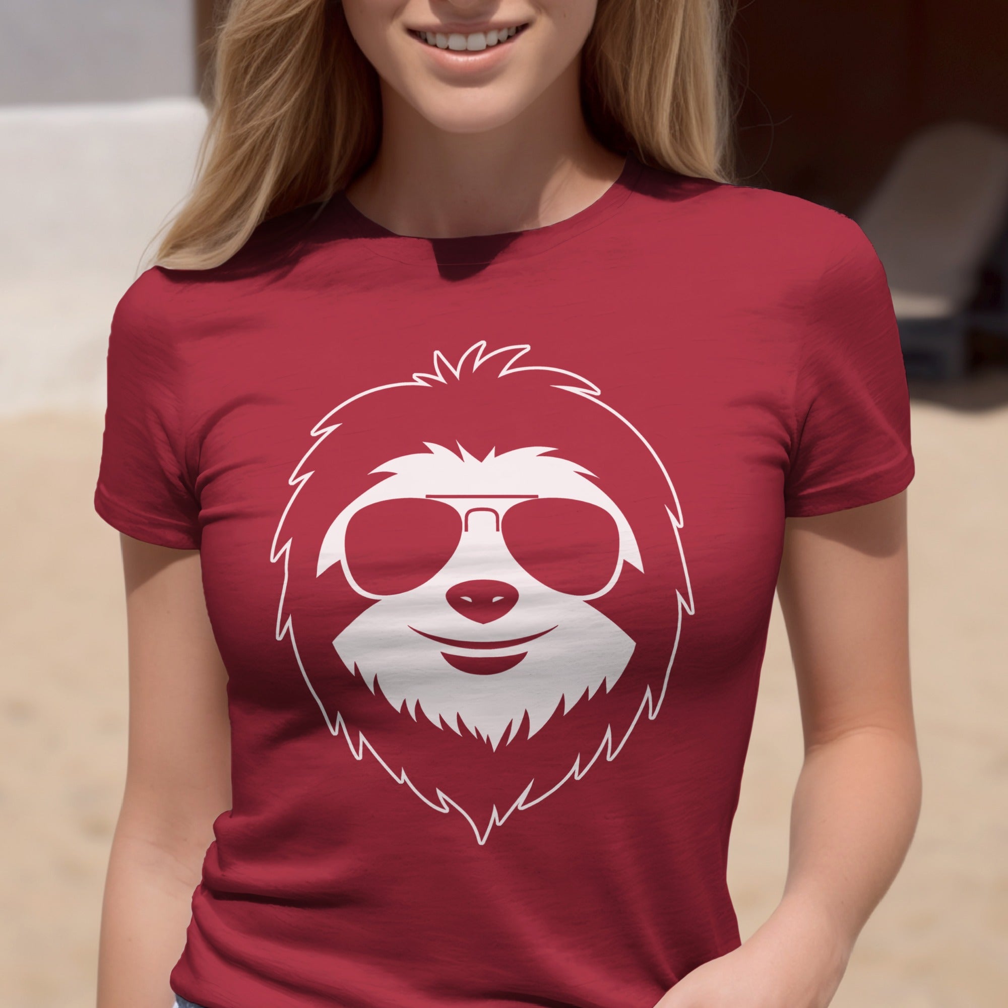Sloth Wearing Sunglasses Graphic T-shirt