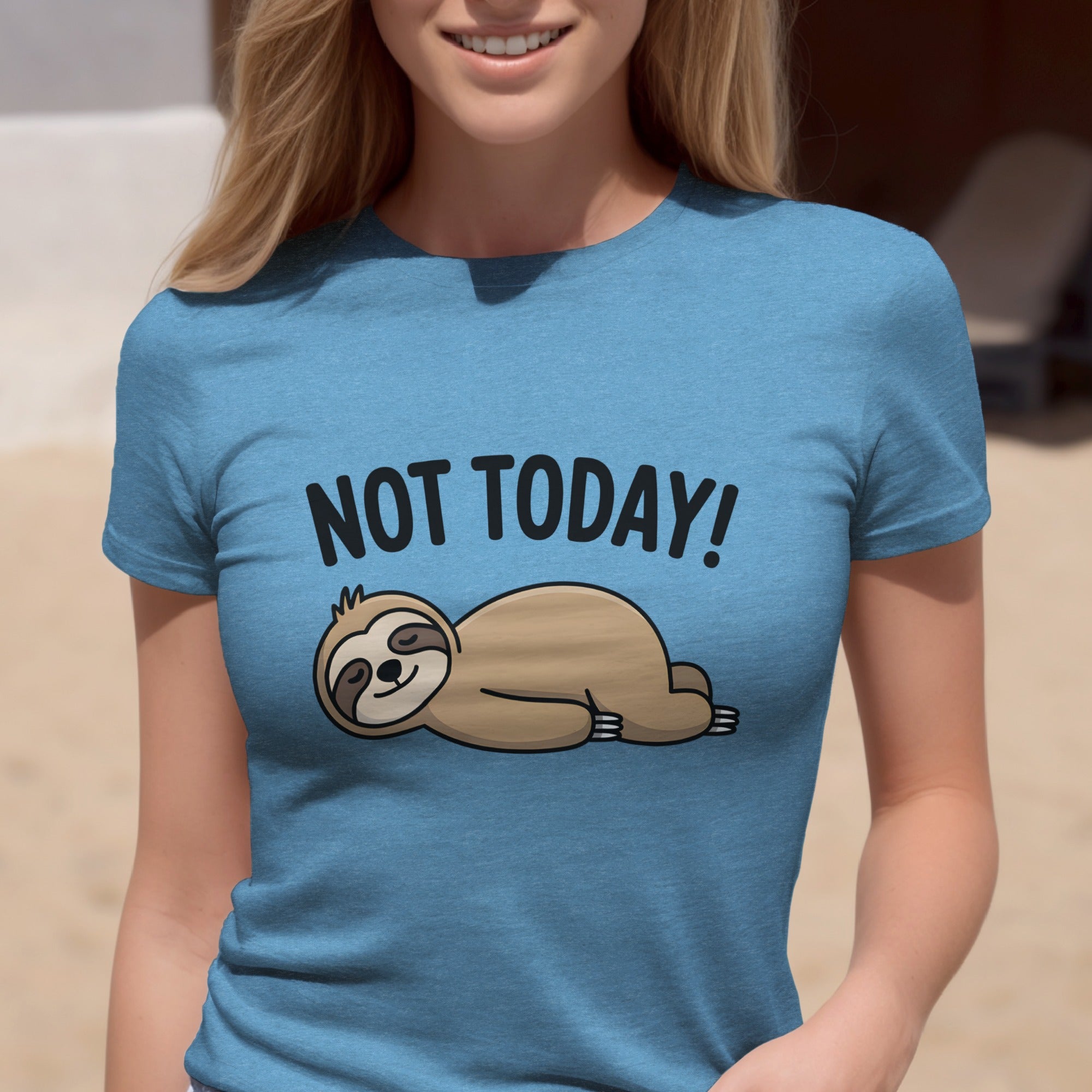 Not Today Funny Sloth T-Shirt