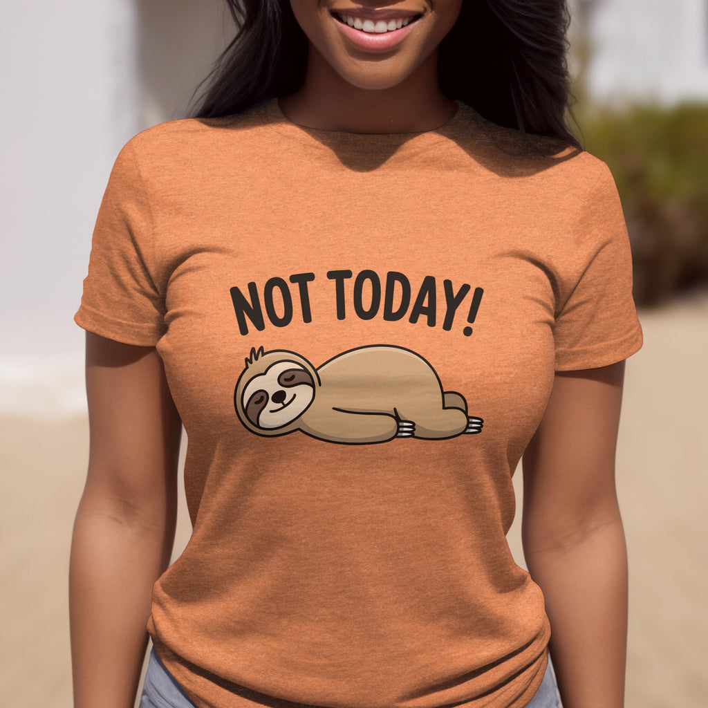 Not Today Funny Sloth T-Shirt