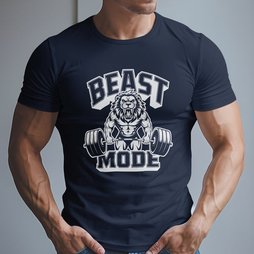 Beast Mode Exercise with a Lion Lifting Weights