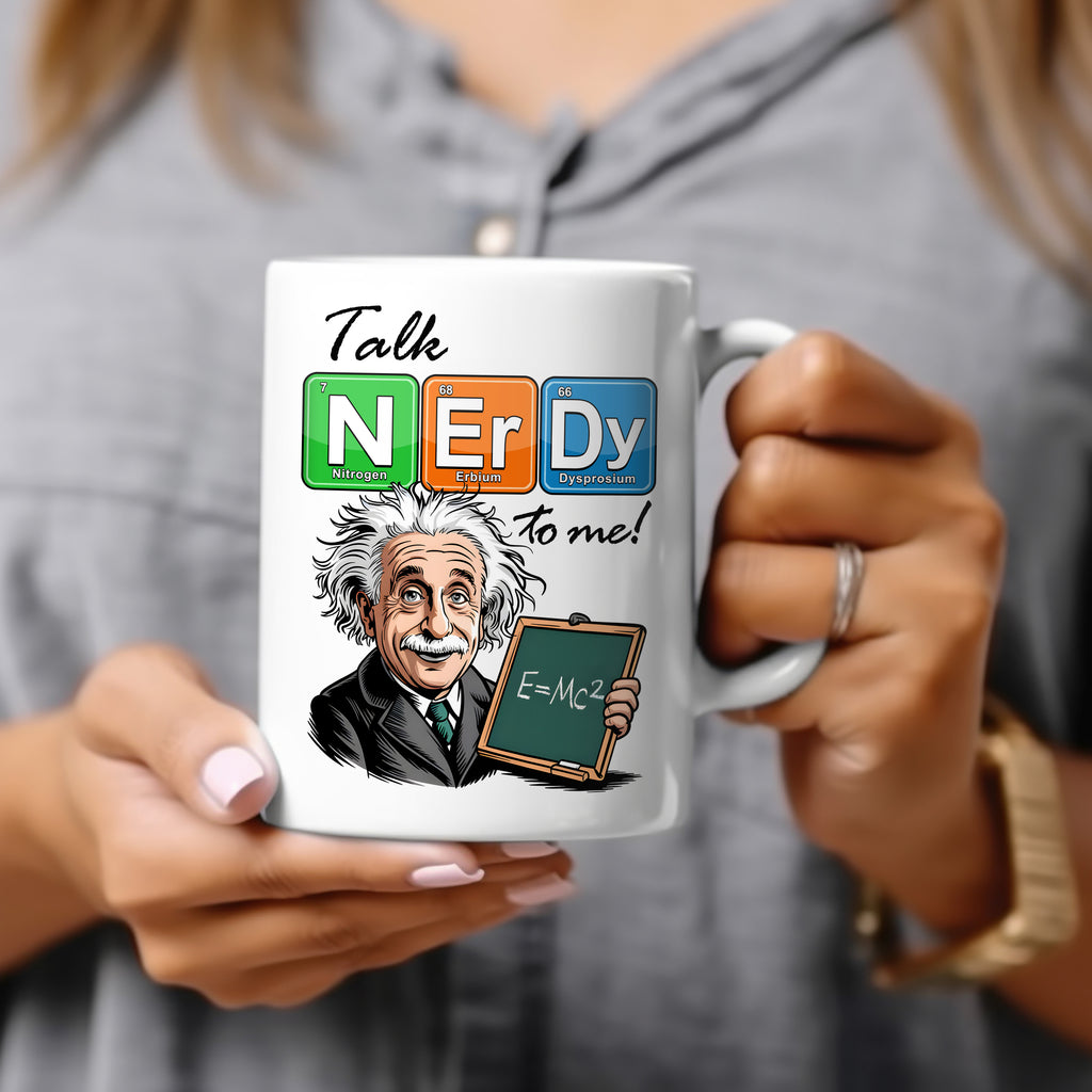 Talk Nerdy To Me Albert Einstein Coffee Mug