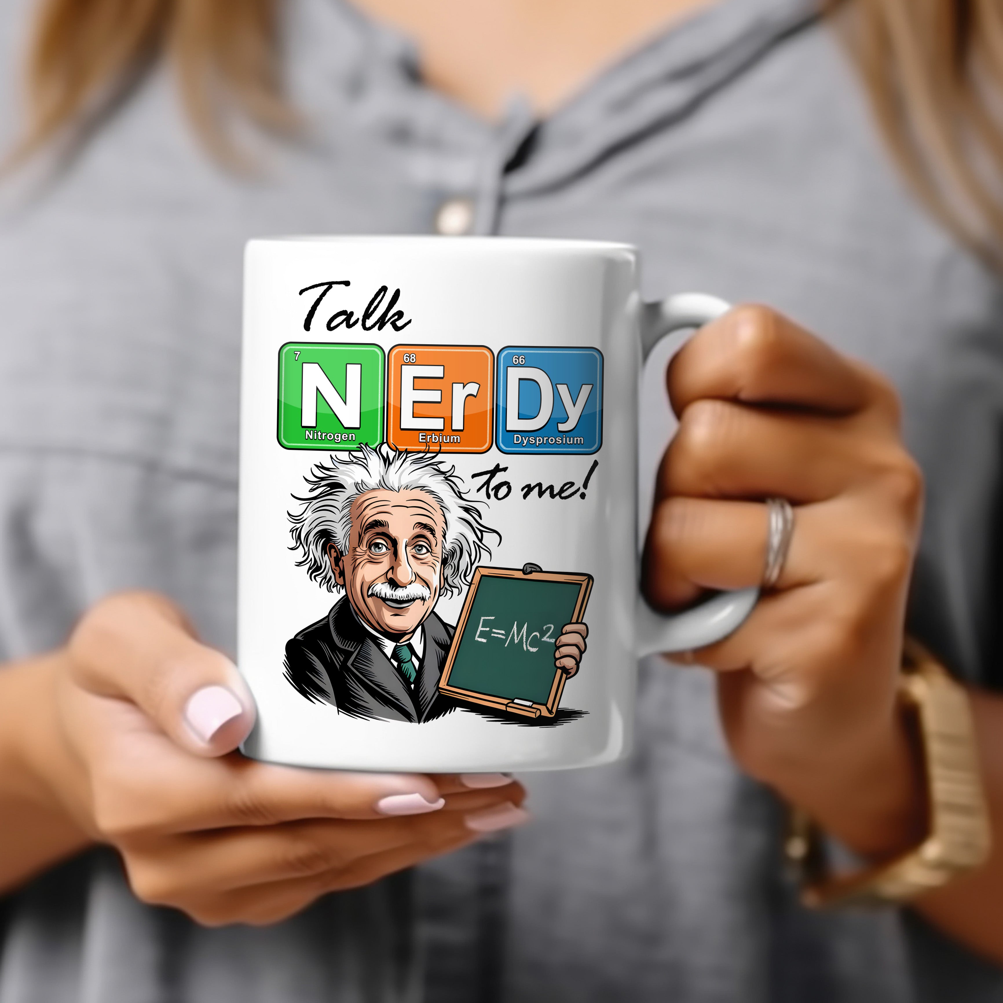 Talk Nerdy To Me Albert Einstein Coffee Mug