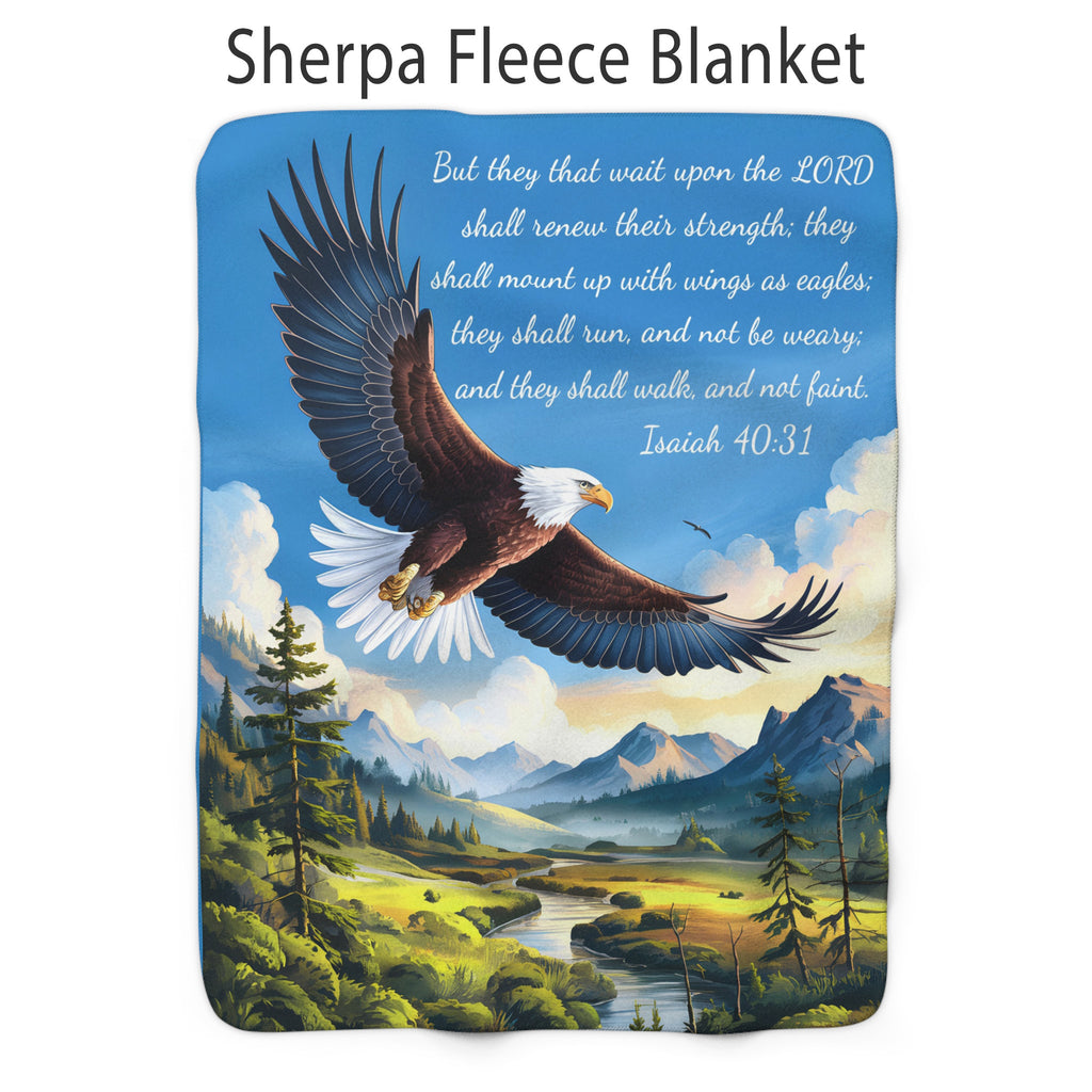 Isaiah 40:31 Microfiber Blanket, They That Wait Upon the LORD Shall Renew Their Strength