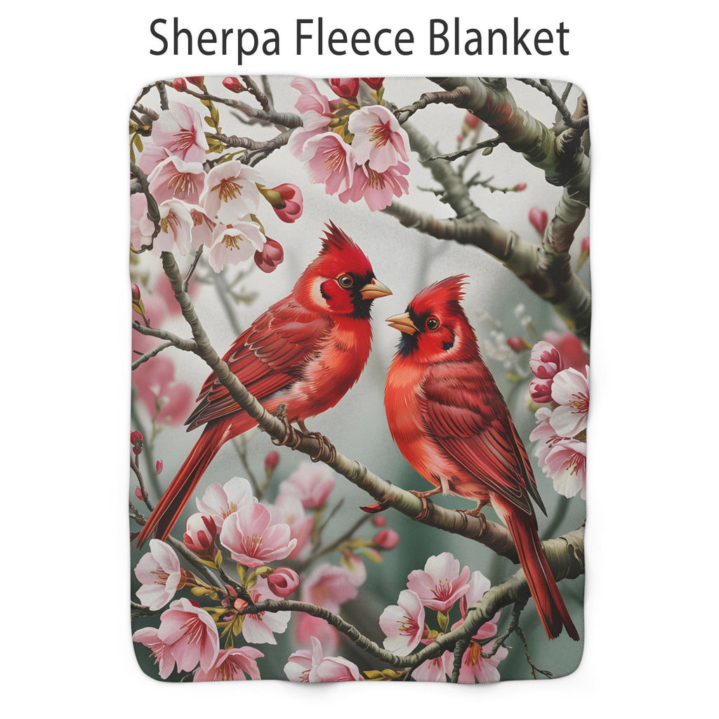 Cardinal Red Bird Microfiber Blanket