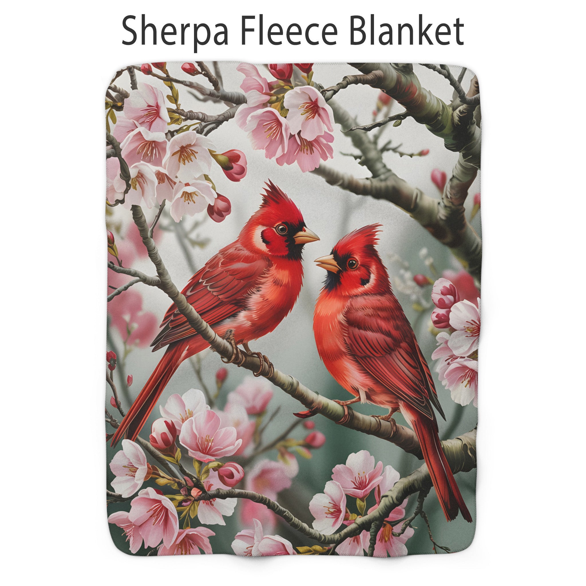 Cardinal Red Bird Microfiber Blanket