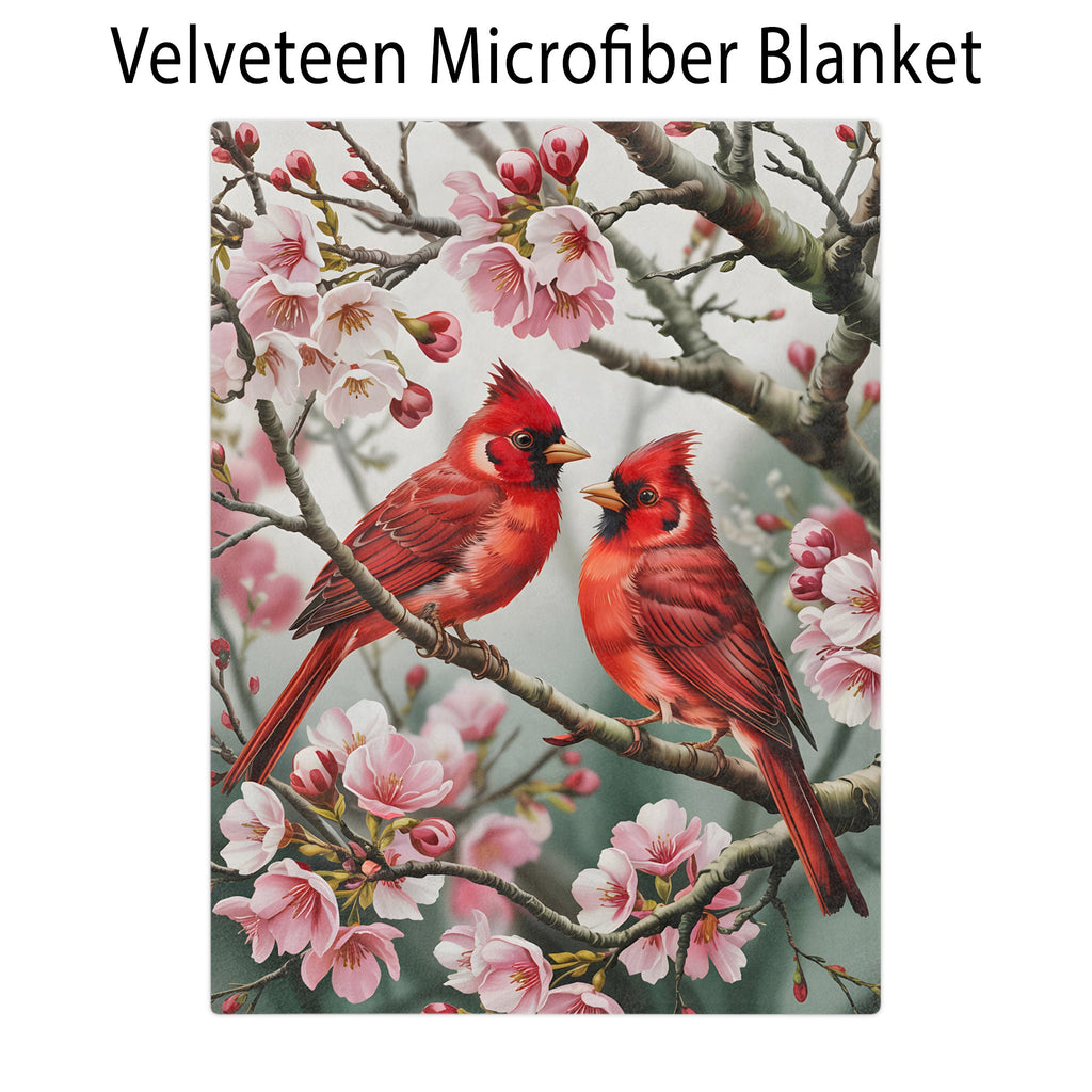 Cardinal Red Bird Microfiber Blanket