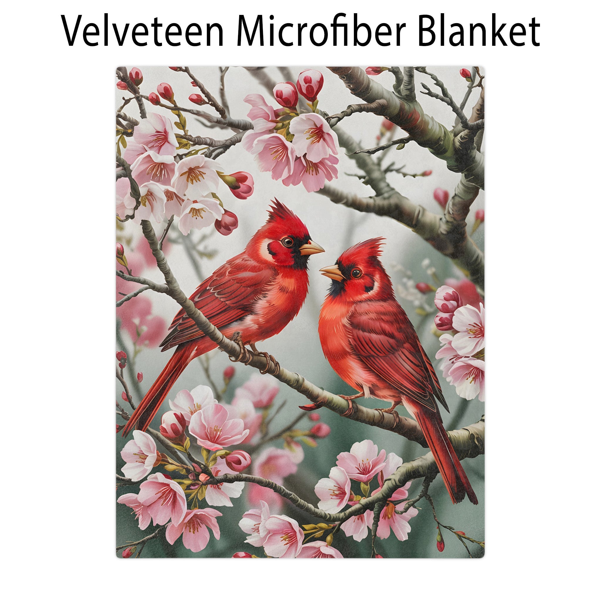 Cardinal Red Bird Microfiber Blanket
