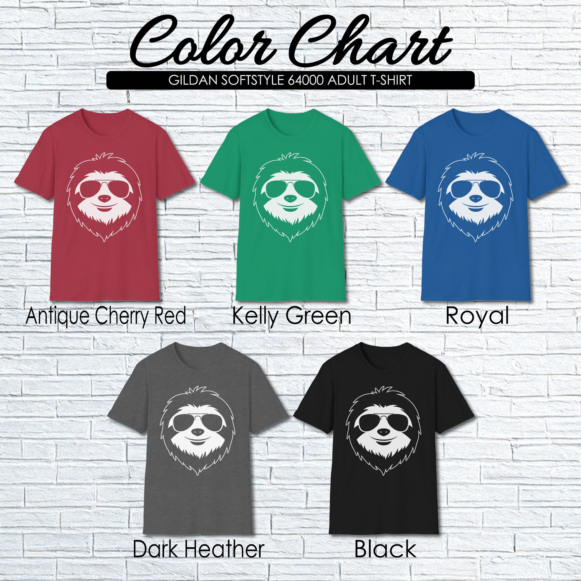 Sloth Wearing Sunglasses Graphic T-shirt