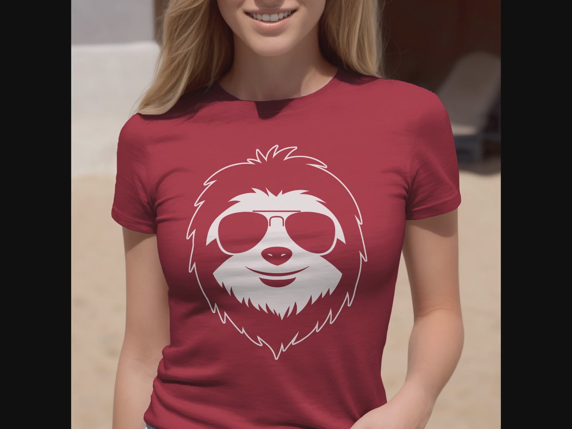 Sloth Wearing Sunglasses Graphic T-shirt